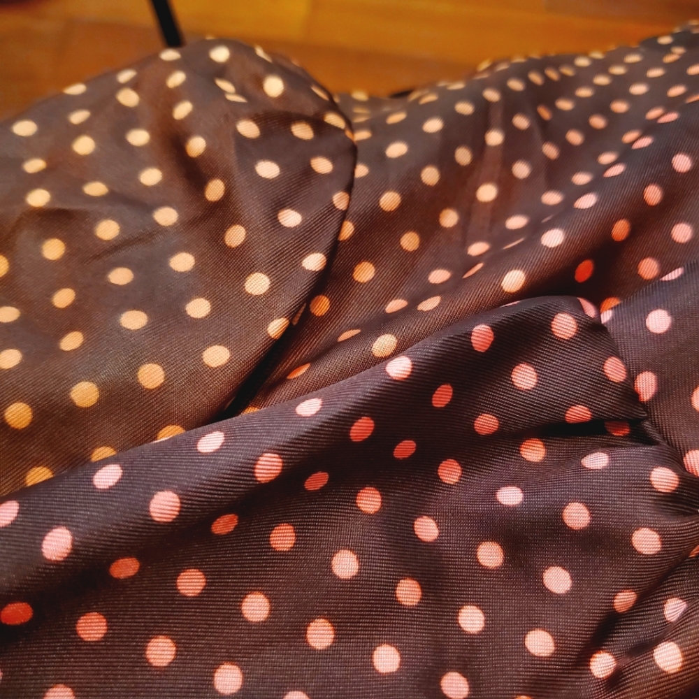 Vintage 70s Vicky Victorian Velvet Dot Dress - Picture 11 of 11